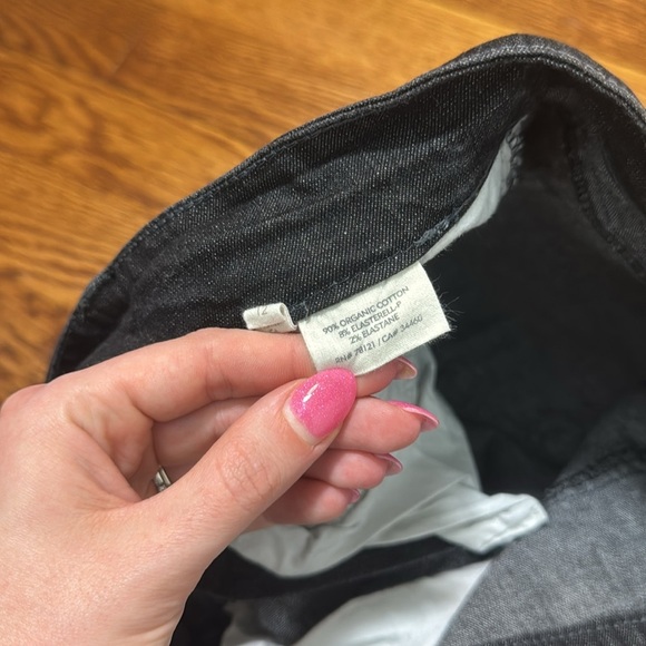 Eileen Fisher Organic Cotton Straight Leg Gray Black Jeans Size 12 - Picture 13 of 14